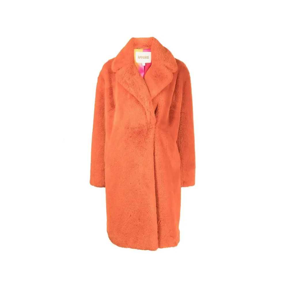 معطف Apparis Orange من الفرو الصناعي