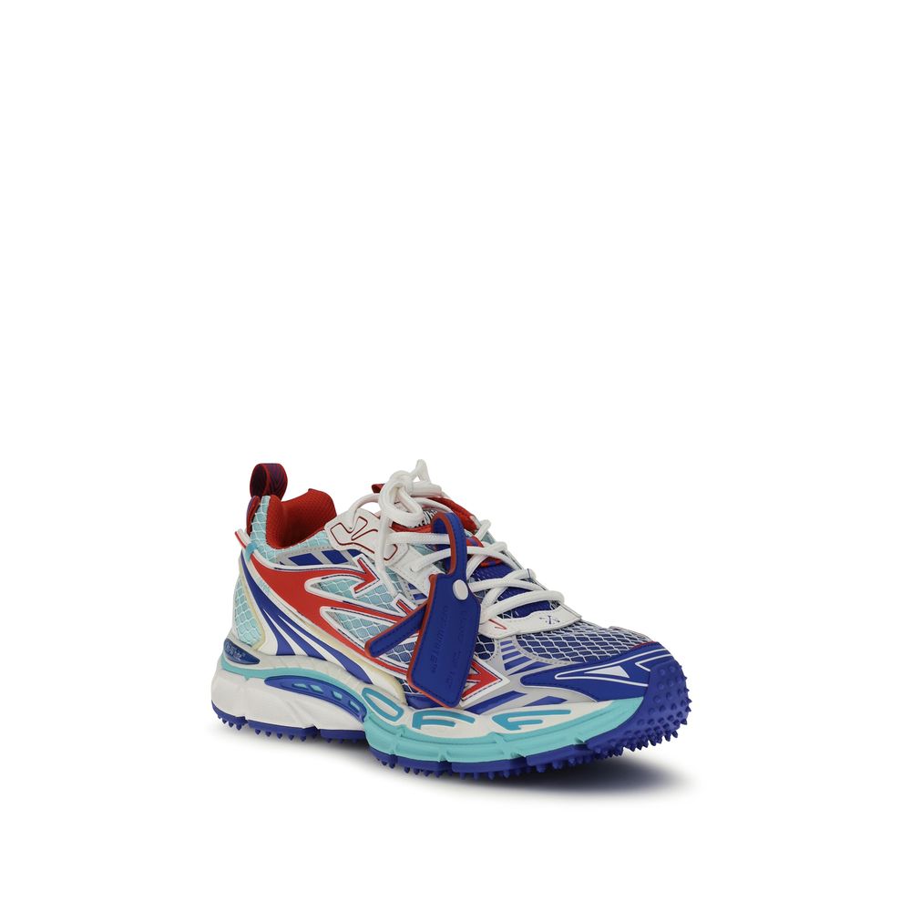 Off-White Multicolor Polyester Athletic Sneakers