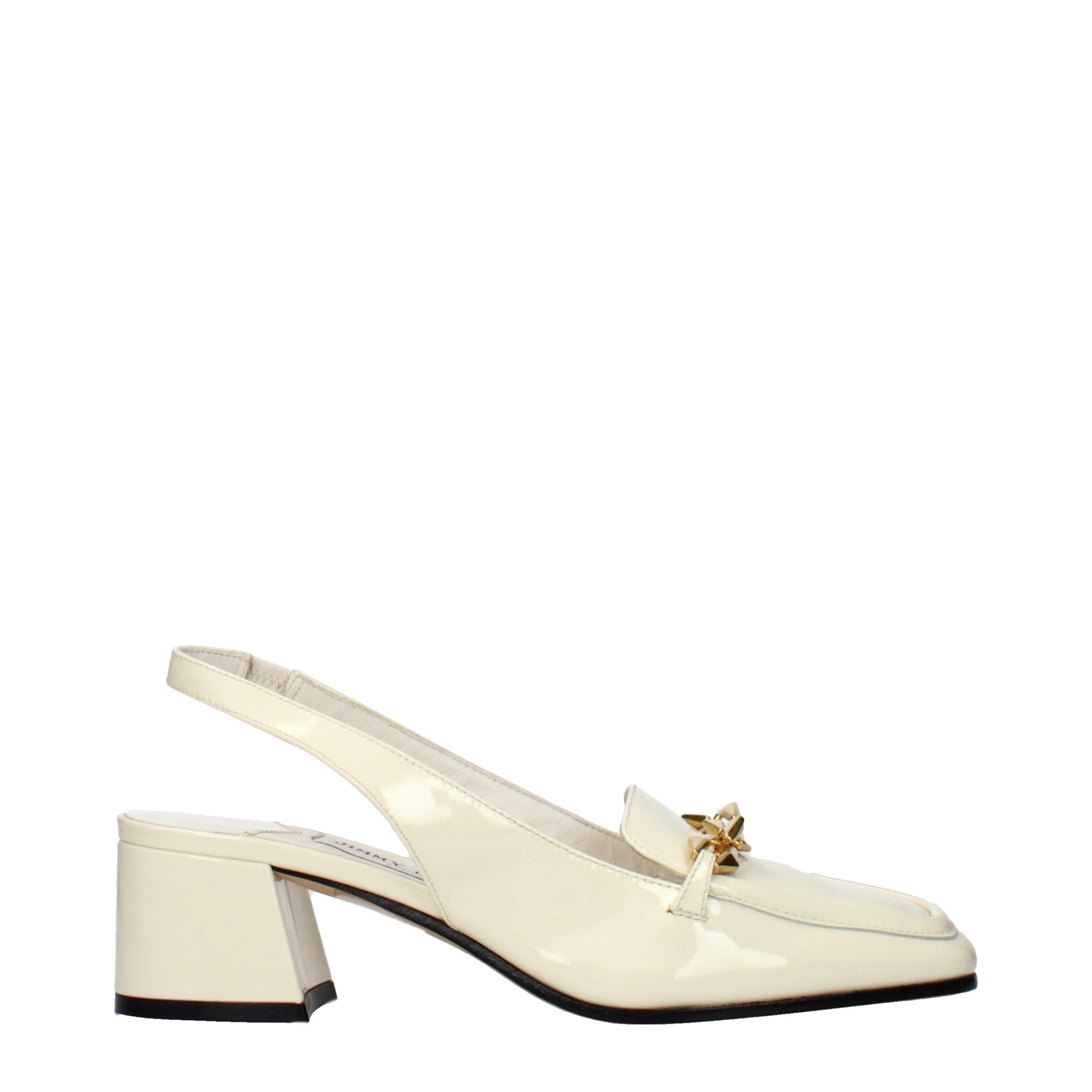 Jimmy Choo Beige Leather Slip-On Loafers