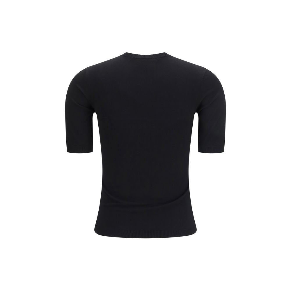 Max Mara Black Viscose T-Shirt