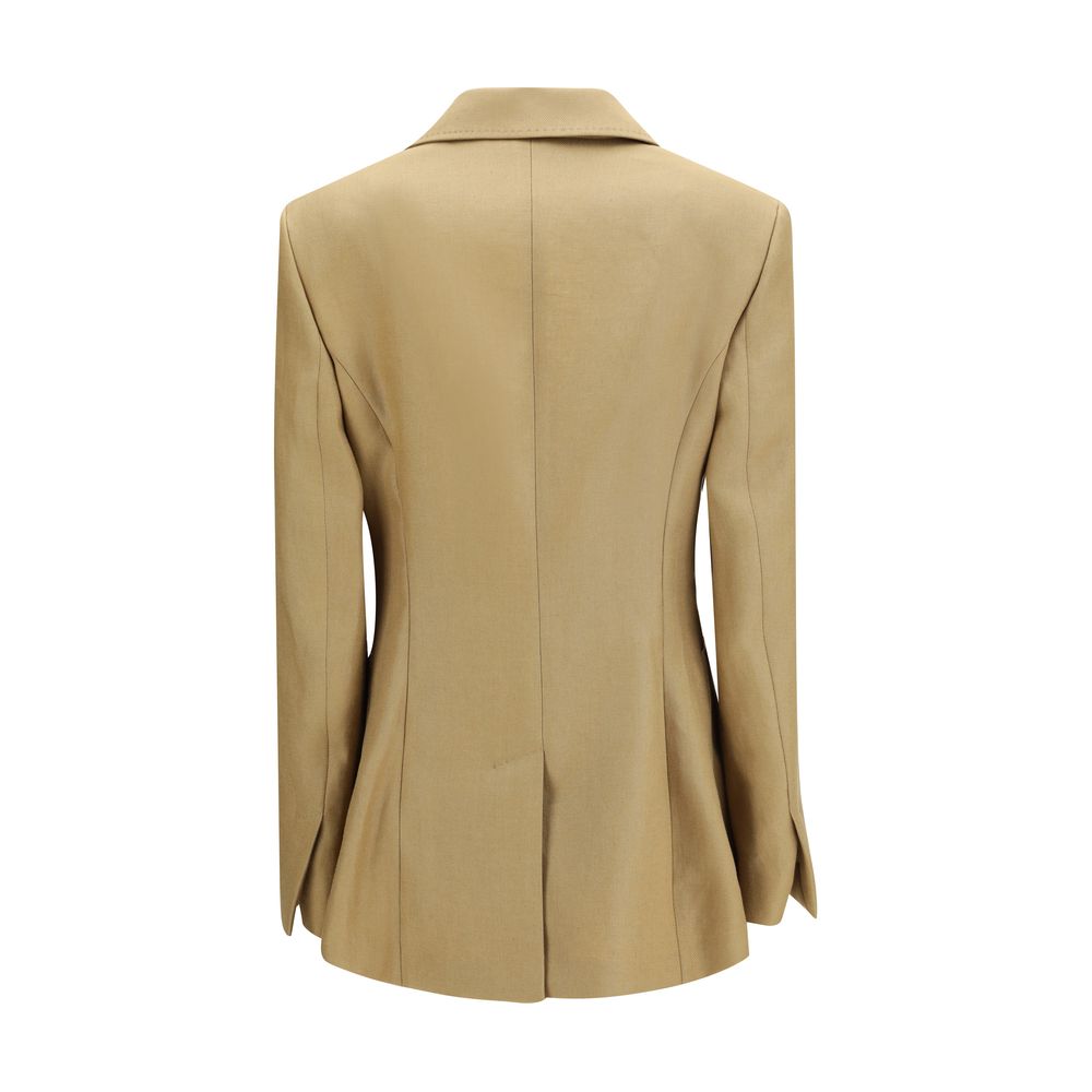 Max Mara Beige Linen Jackets And Coat