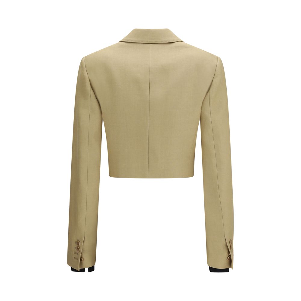 Max Mara Beige Linen Denim Jacket