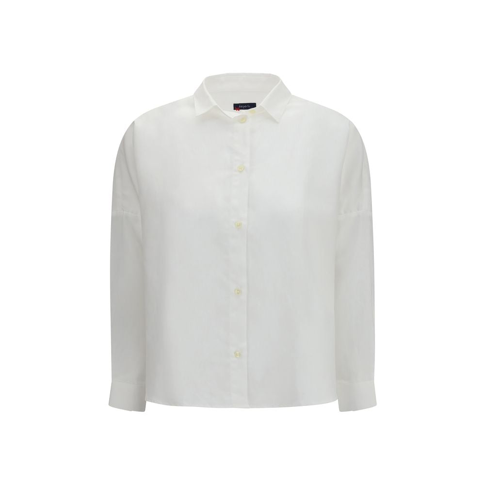 Deperlu White Linen Shirt