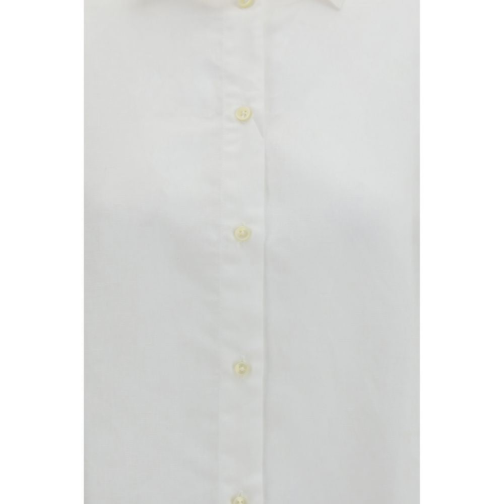 Deperlu White Linen Shirt