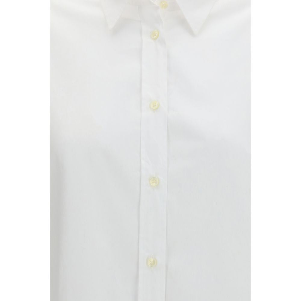 Deperlu White Cotton Shirt