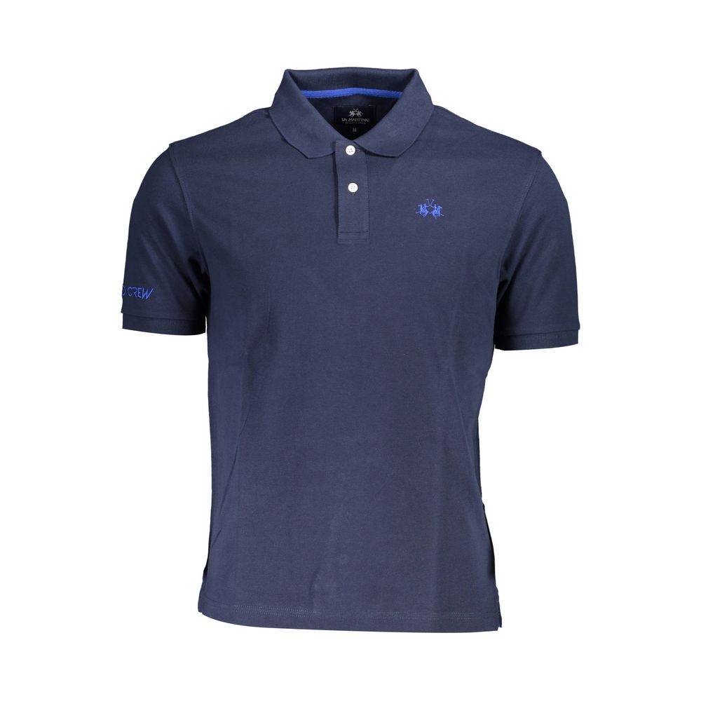 La Martina Blu Cotton Men Polo