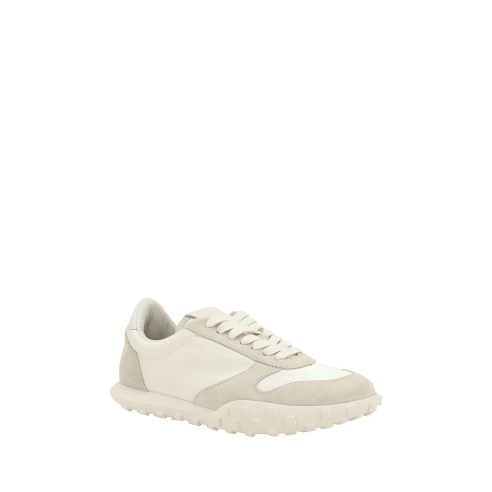 Jil Sander Beige Calf Leather Bos Taurus Platform Sneakers