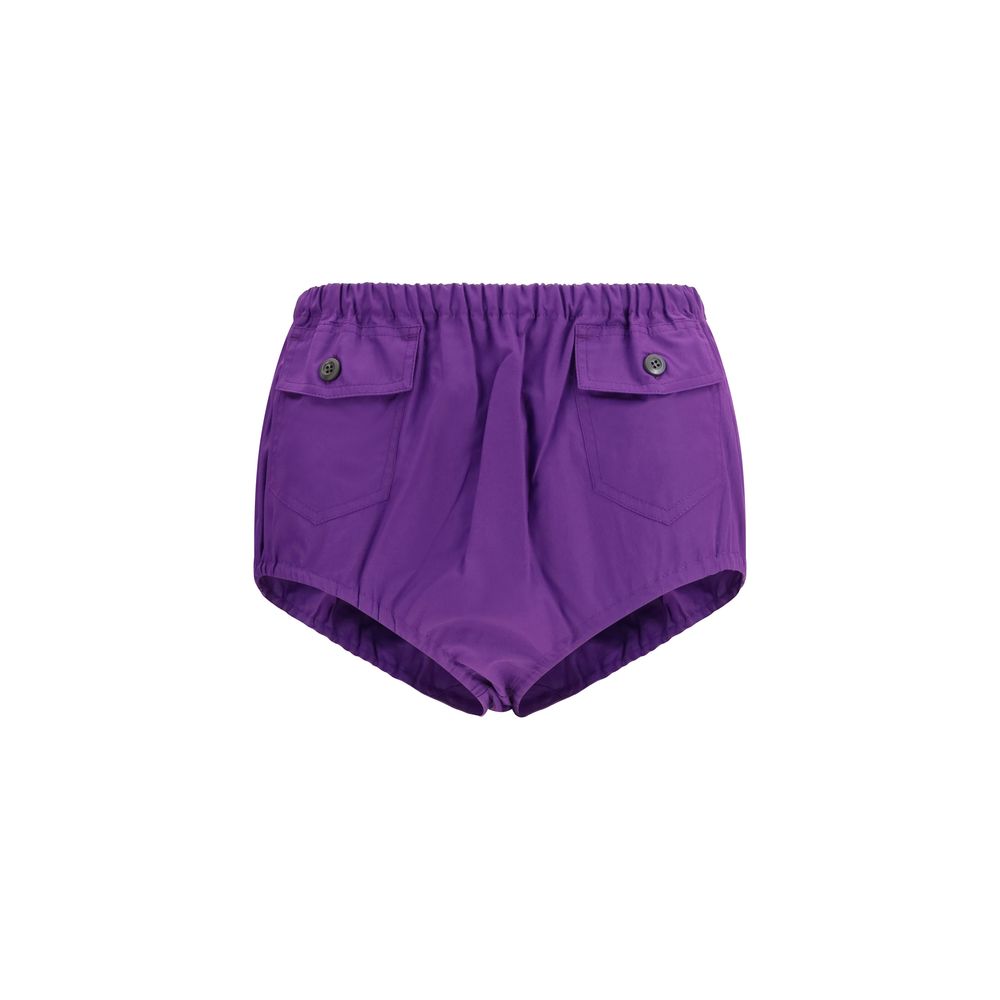 Prada Purple Cotton Bermuda Shorts