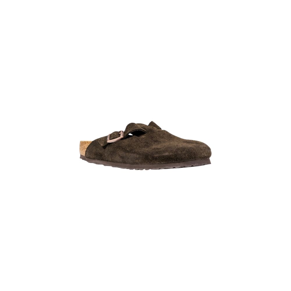 Birkenstock Brown Suede Leather Slippers