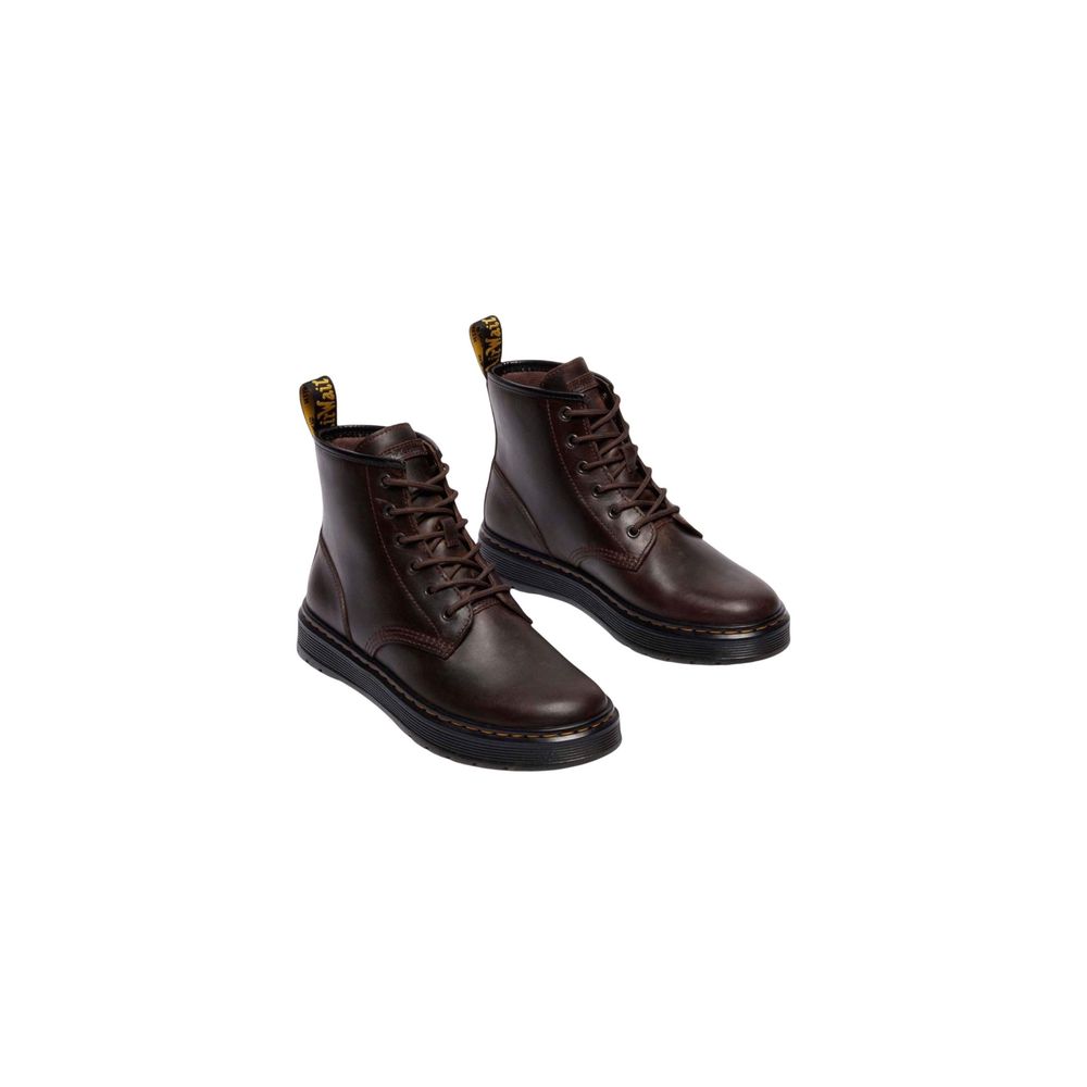 حذاء رياضي من الجلد البني من Dr. Martens