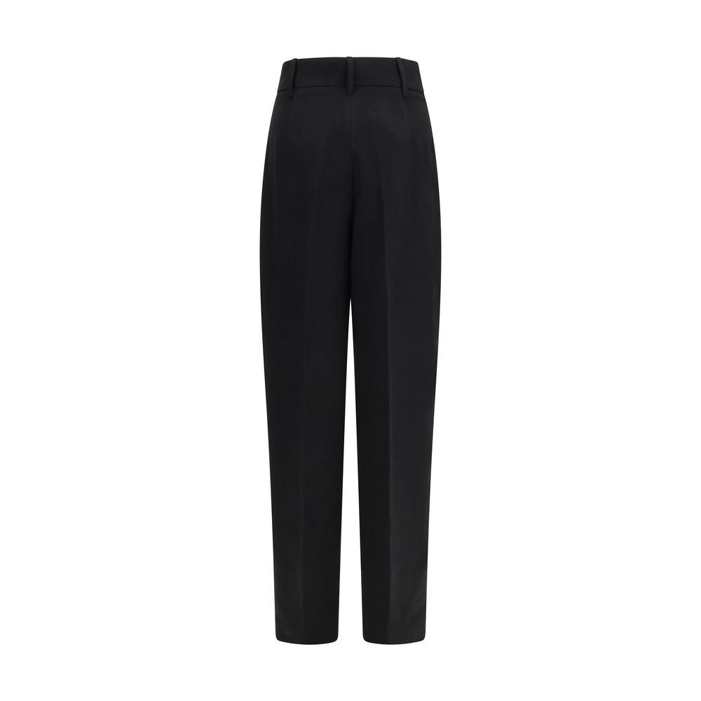 Max Mara Black Linen Casual Pants