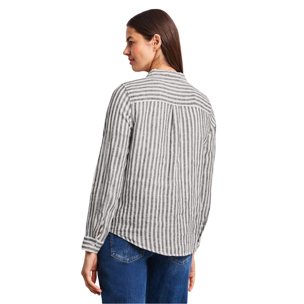 بلوزة كتان بنية من سْتريت وان