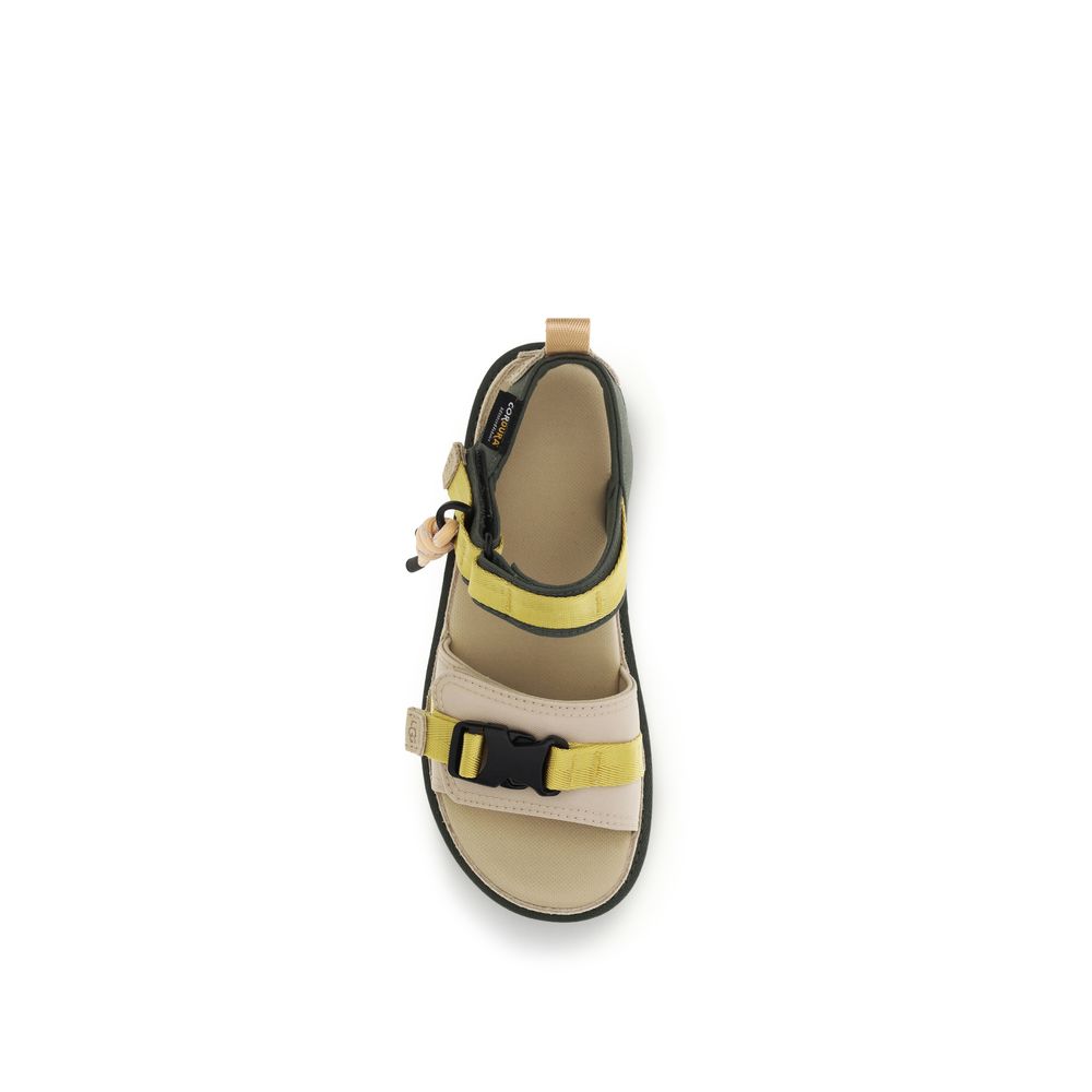 صنادل UGG بيج مسطحة من ألياف أخرى