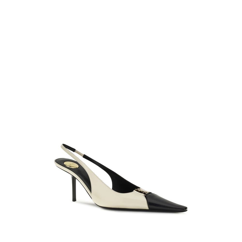 Saint Laurent Beige Calf Leather Bos Taurus Pumps