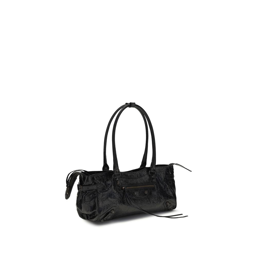Balenciaga Black Calf Leather Bos Taurus Shoulder Bag