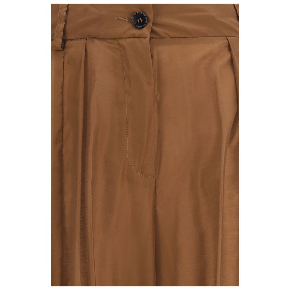 The Latest Brown Polyester Casual Pants