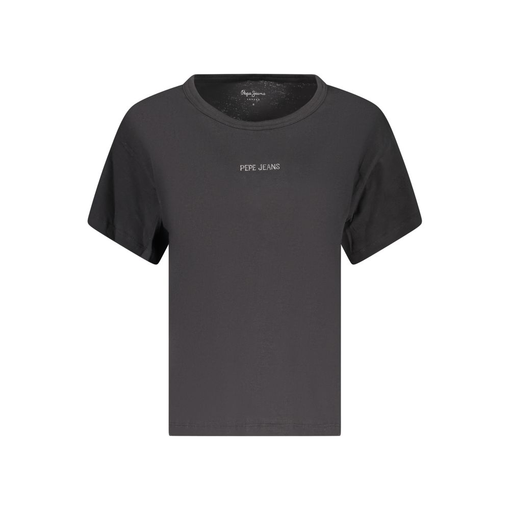 Pepe Jeans Black Cotton T-Shirt