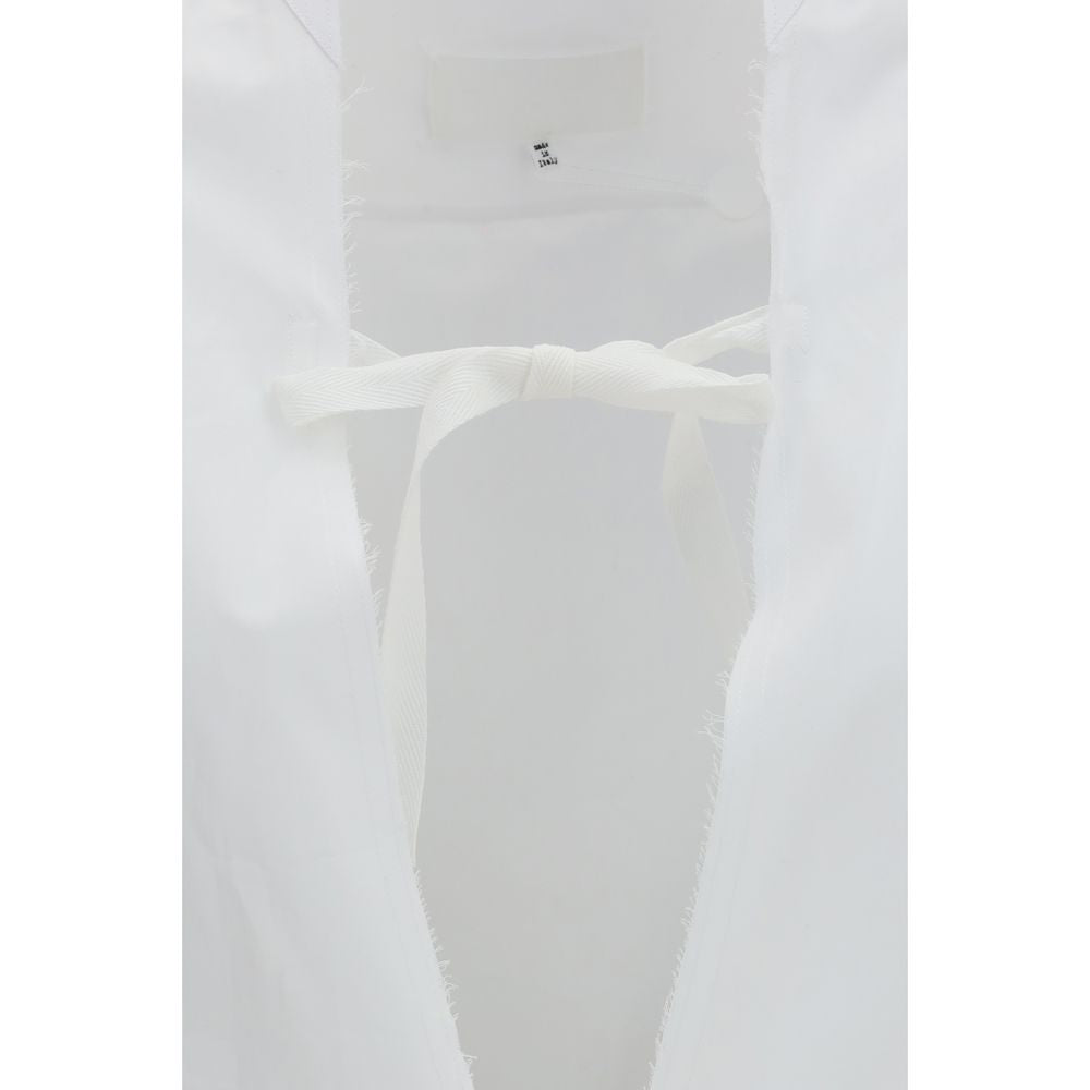 قميص Maison Margiela أبيض قطن