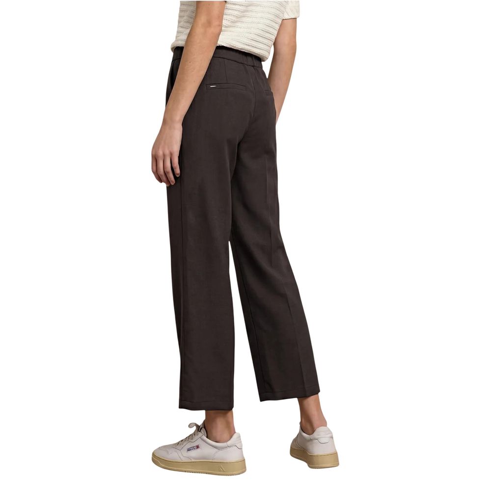 Street One Brown Viscose Casual Pants