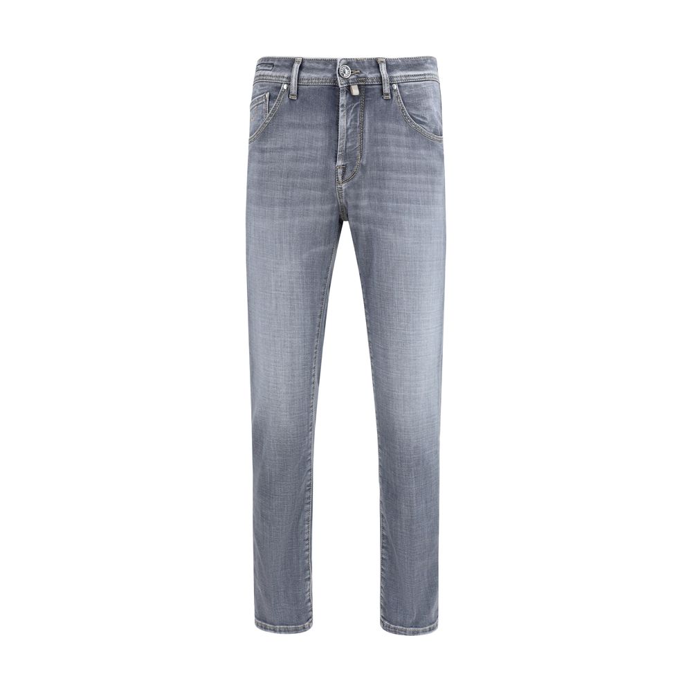 Jacob Cohen Blue Cotton Slim Fit Jeans