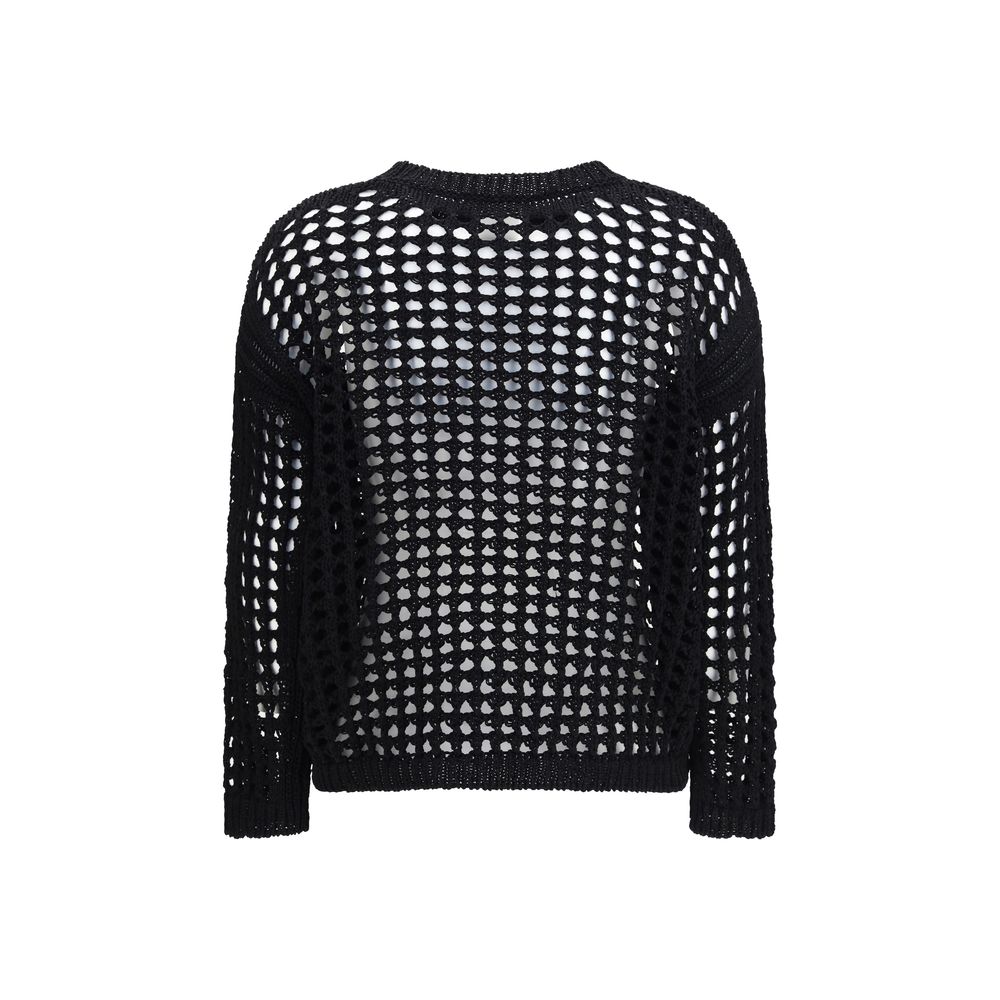 Max Mara Pure Black Linen Sweatshirt