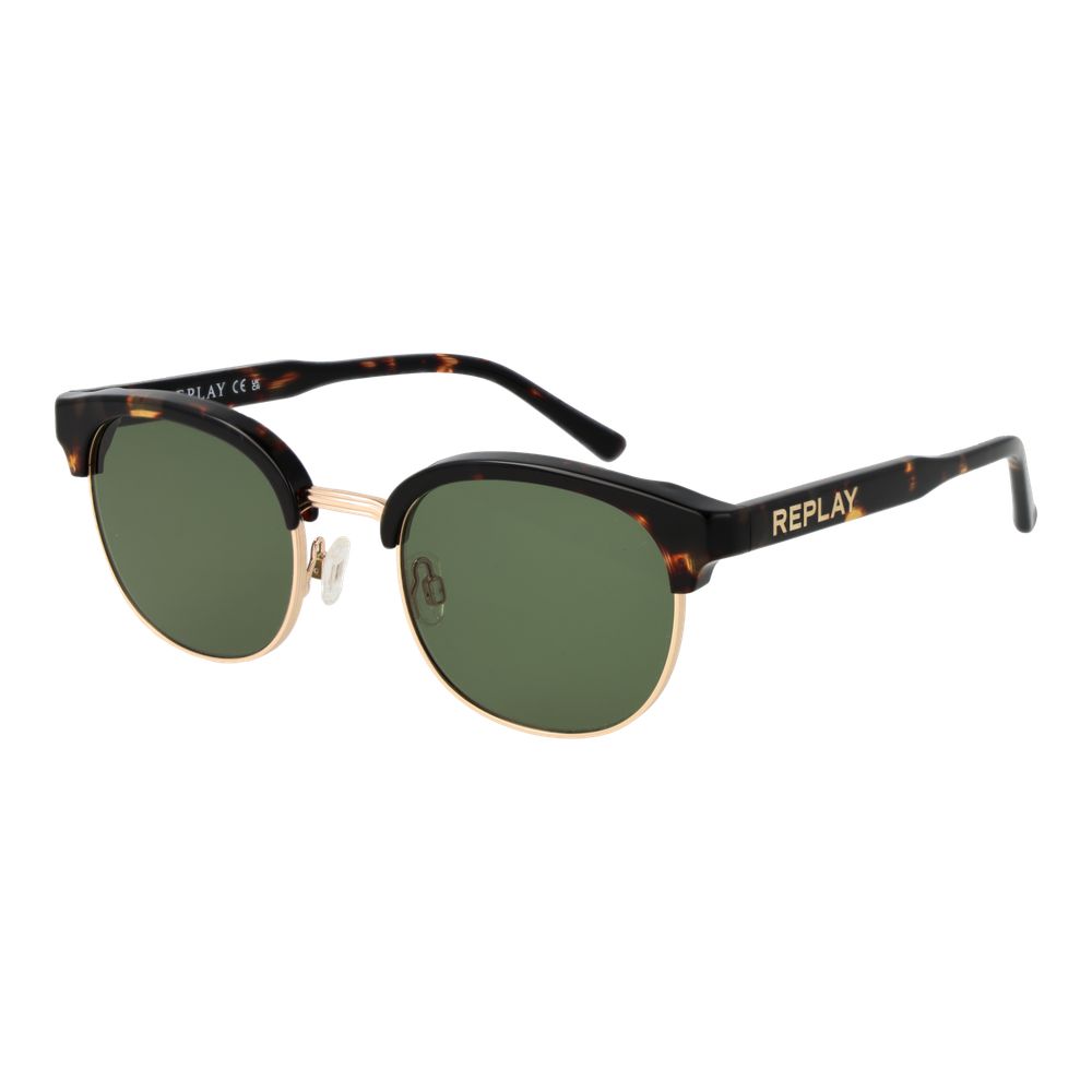 Replay Brown Metal Sunglasses