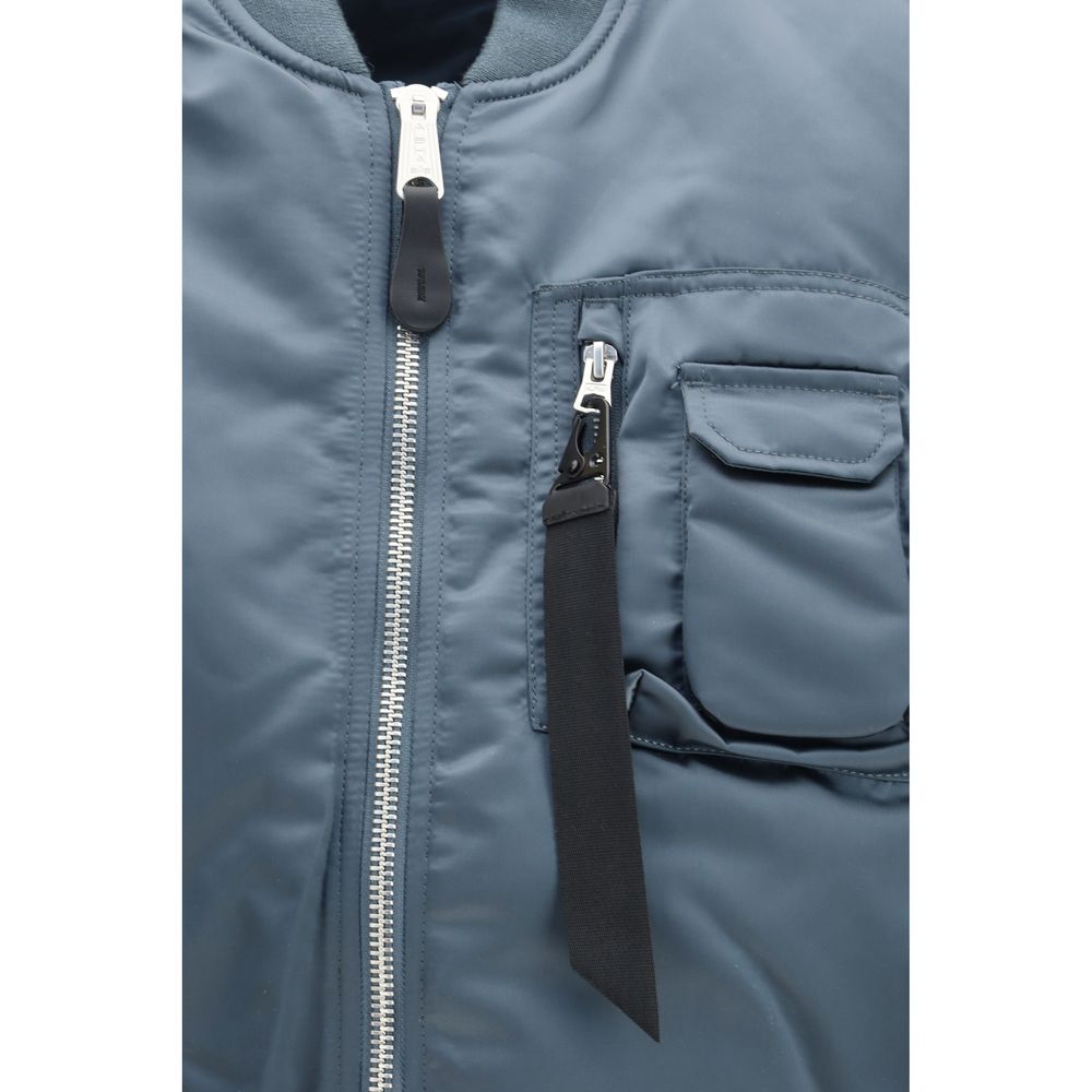 ALPHA INDUSTRIES Blue Nylon Sleeveless Jacket