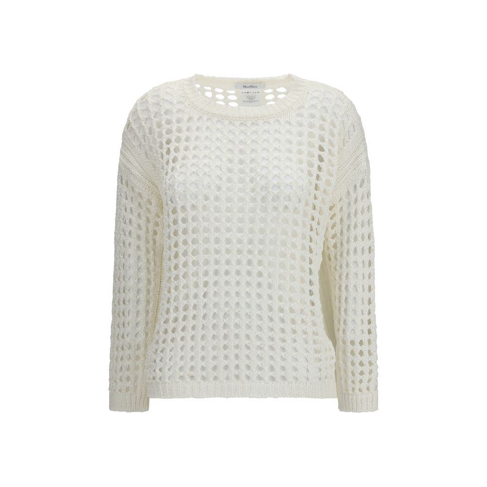 Max Mara Pure White Linen Sweatshirt
