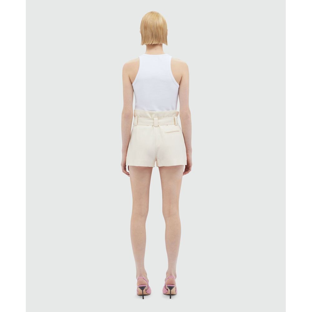 MSGM White Viscose Shorts