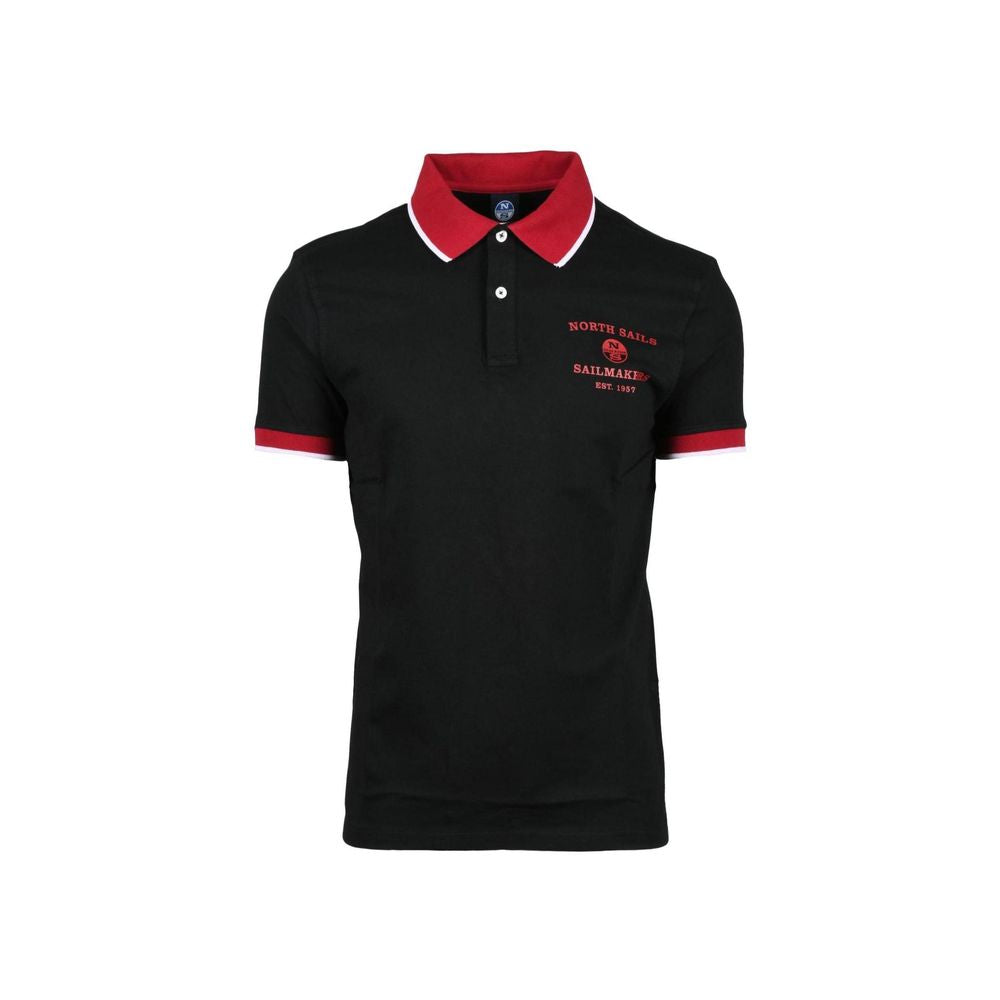 North Sails Black Cotton Polo Shirt