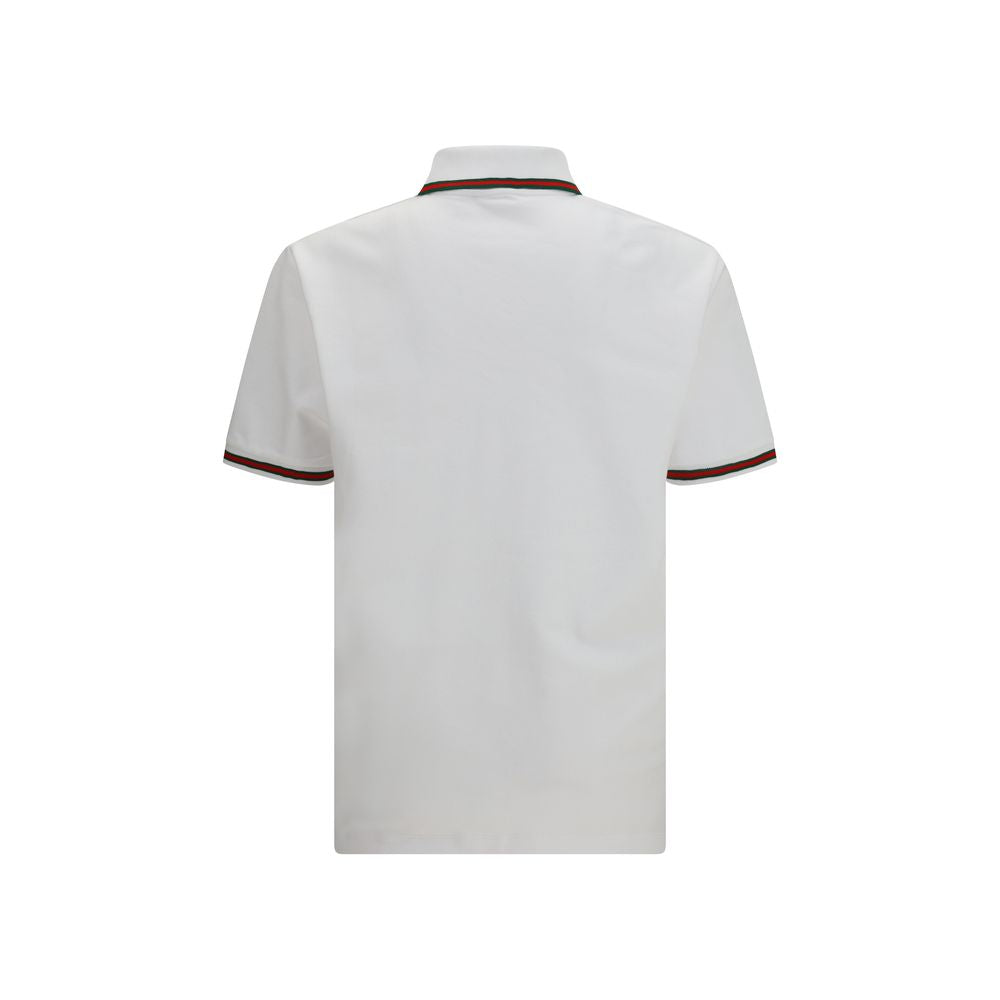 Gucci White Cotton Polo Shirt