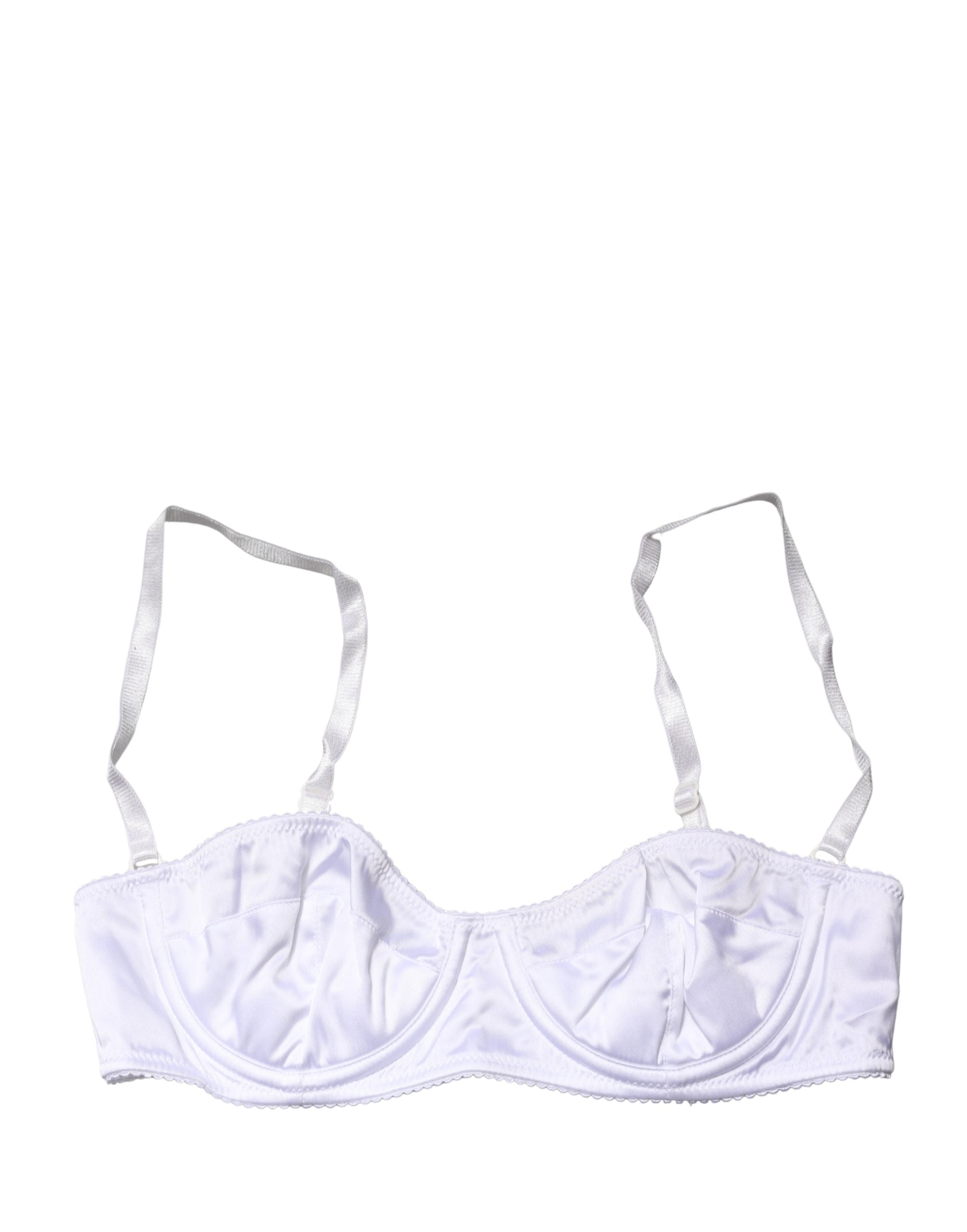 Dolce & Gabbana White Semi-Pad Underwire Balconette Bra Underwear