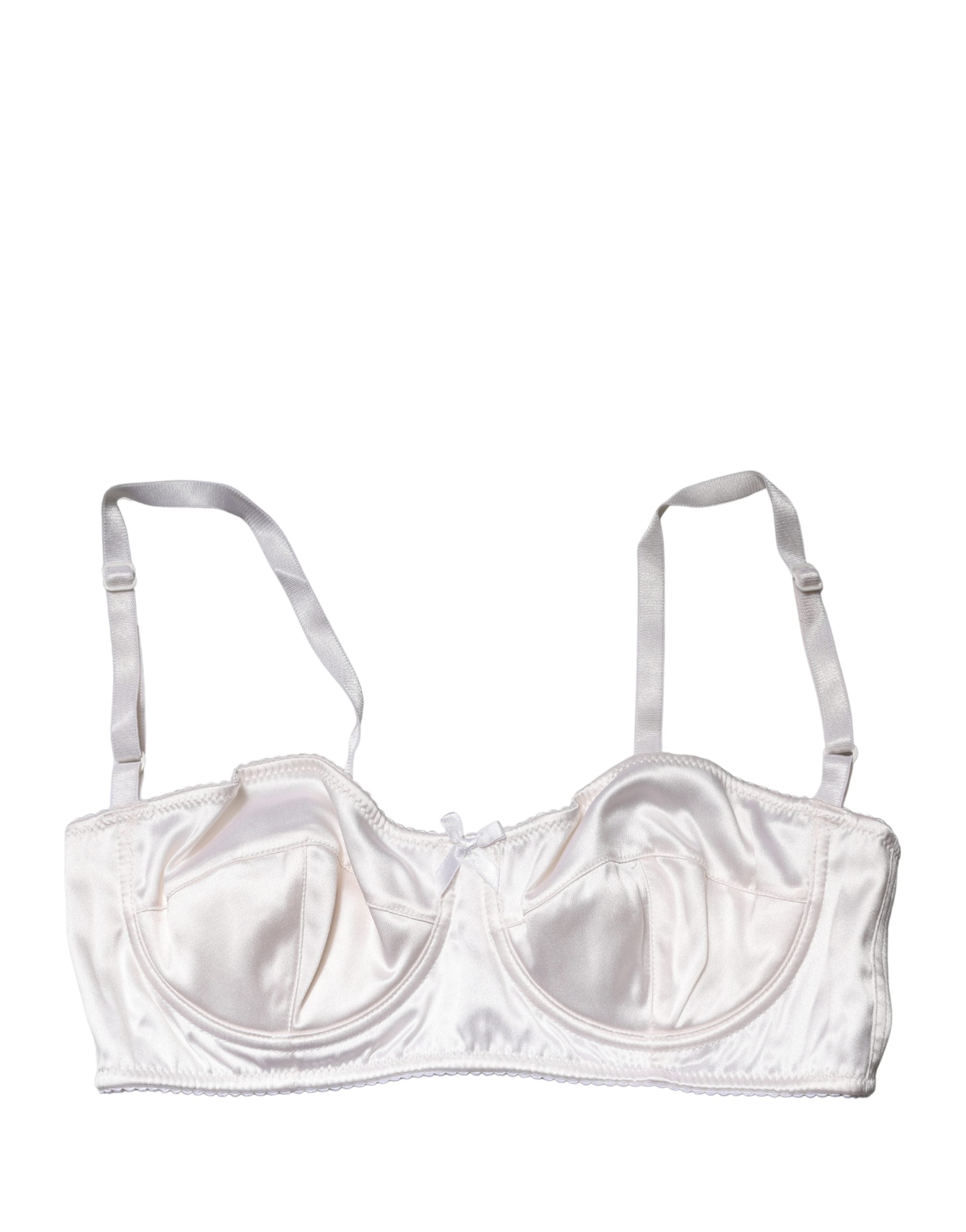 Dolce & Gabbana White Semi-Pad Underwire Balconette Bra Underwear