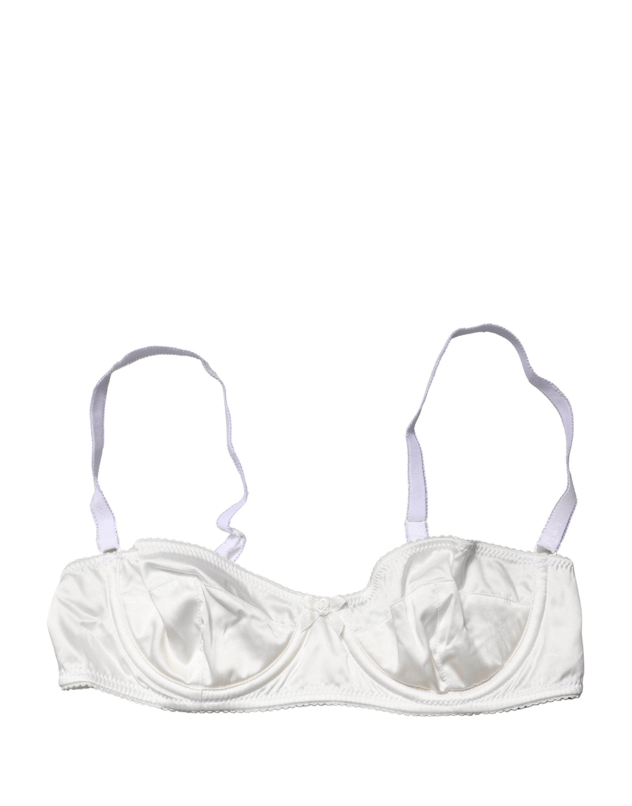 Dolce & Gabbana White Semi-Pad Underwire Balconette Bra Underwear