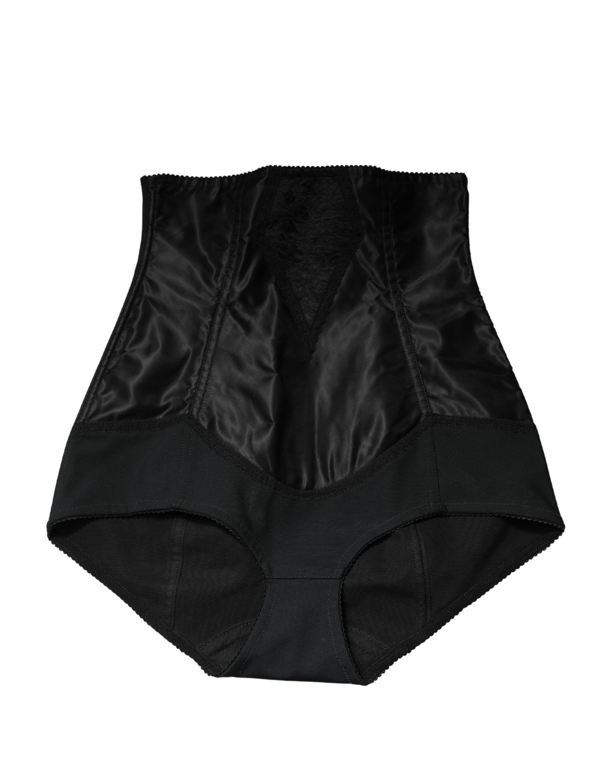 Dolce & Gabbana Black Silk Blend High Waist Girdle Panty Underwear