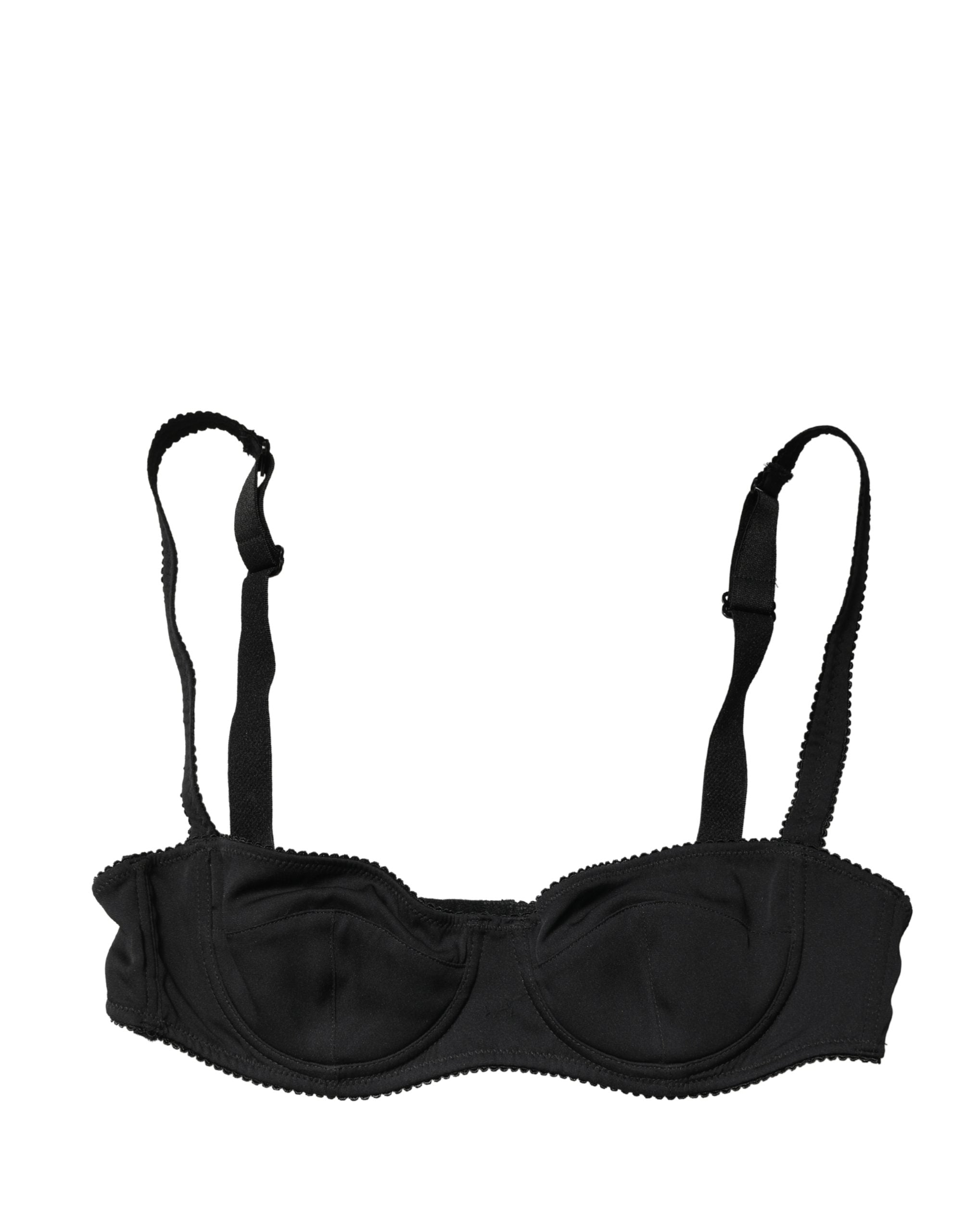 Dolce & Gabbana Black Semi-Pad Underwire Balconette Bra Underwear