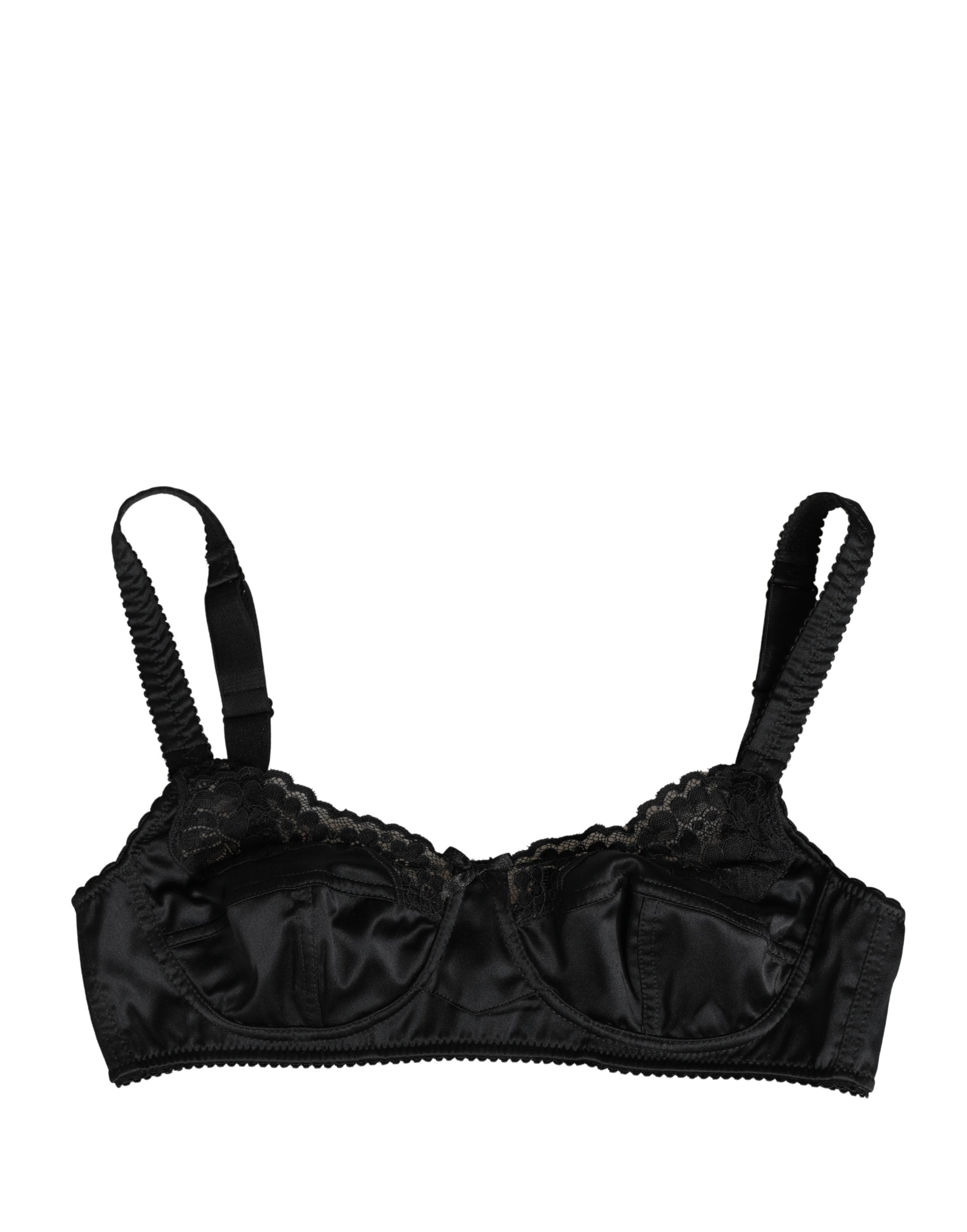 Dolce & Gabbana Black Semi-Pad Underwire Balconette Bra Underwear