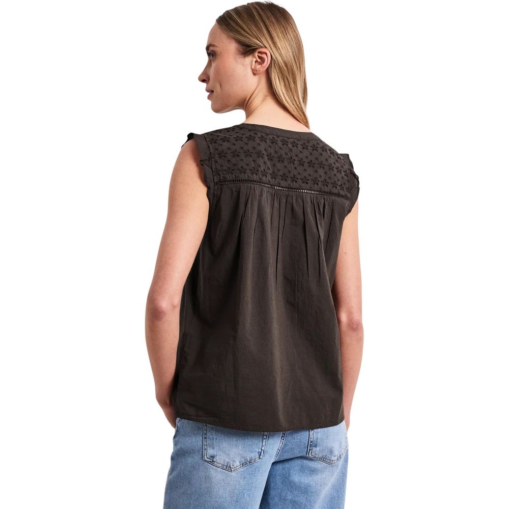 Street One Brown Cotton Blouse