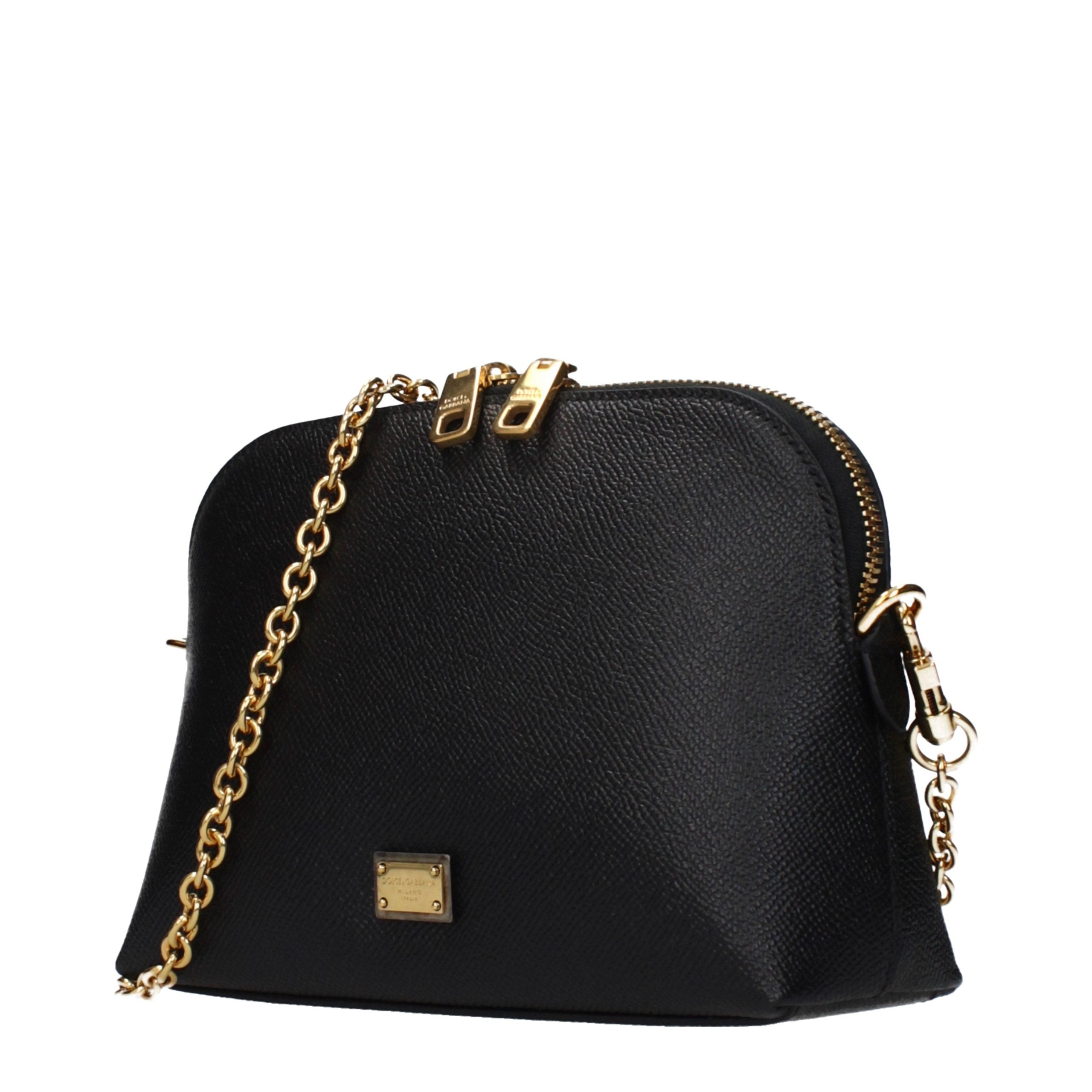 Dolce & Gabbana Black Leather Shoulder Bag