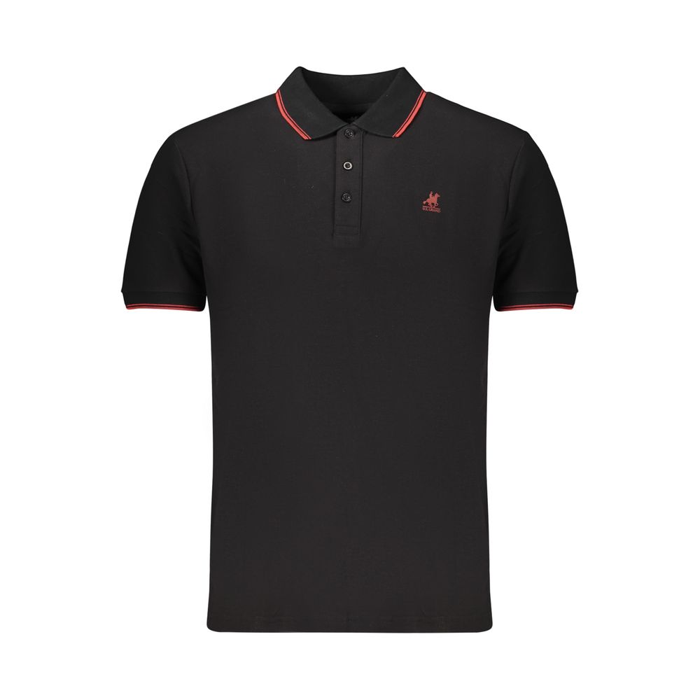 U.S. Grand Black Cotton Men Polo