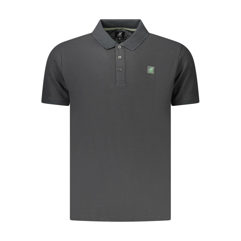 U.S. Grand Black Cotton Men's Polo Shirt