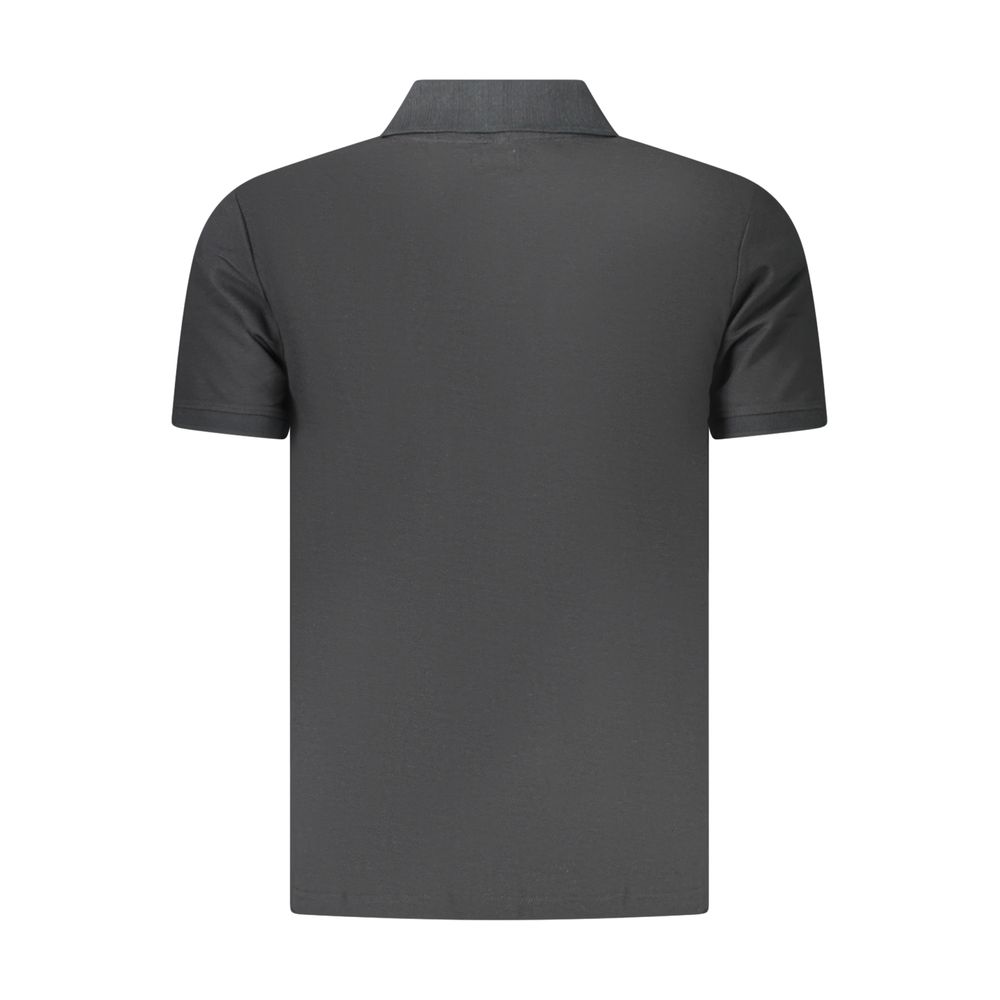 U.S. Grand Black Cotton Men's Polo Shirt