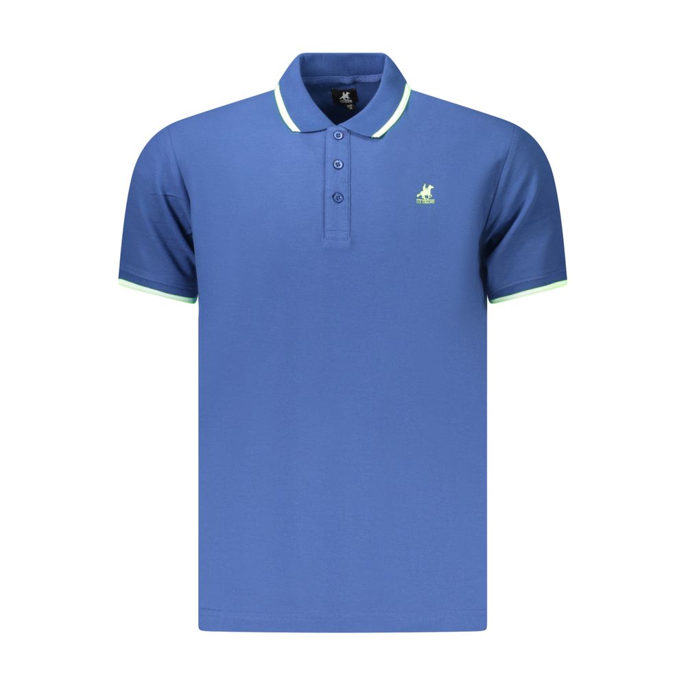 U.S. Grand Blue Cotton Men Polo Shirt