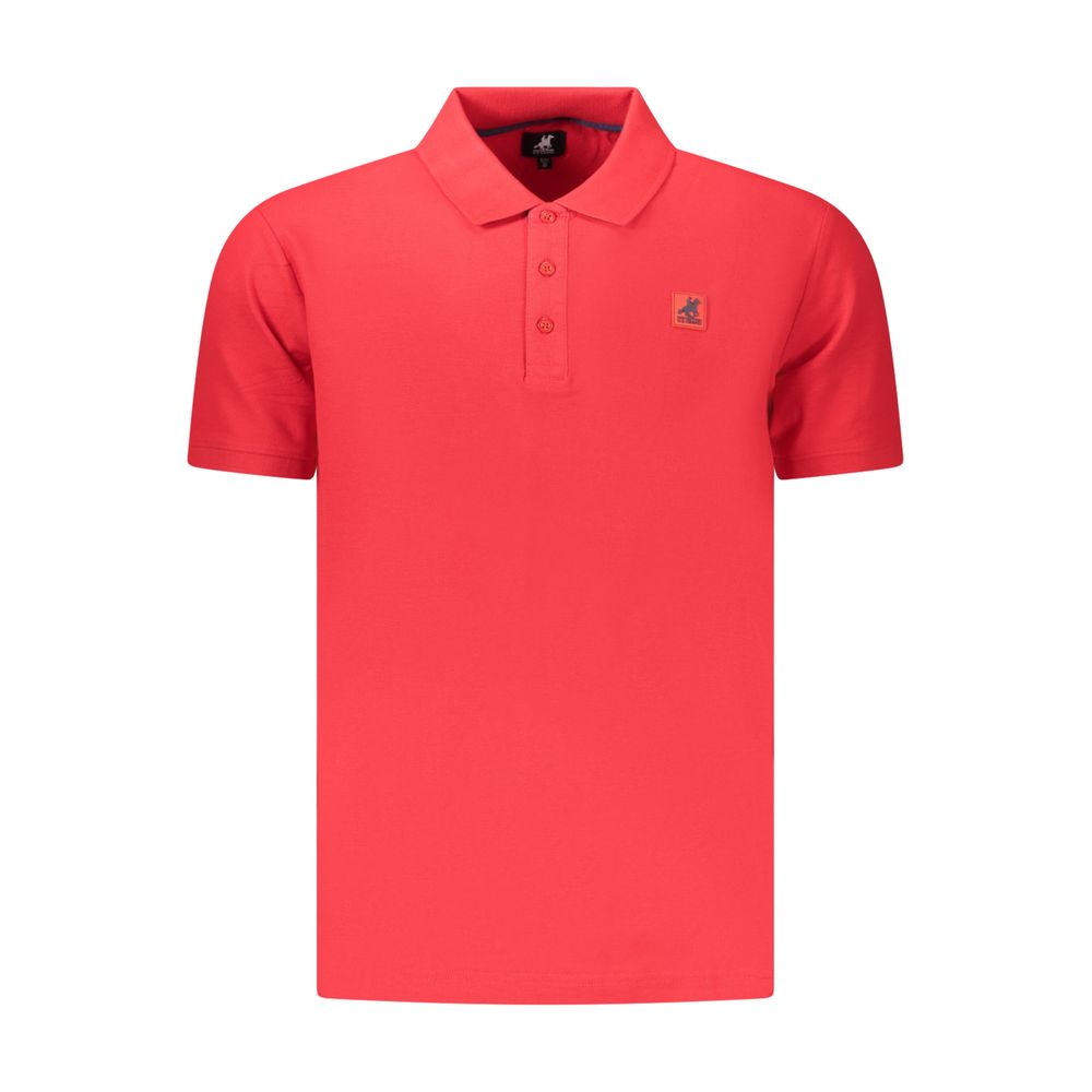 U.S. Grand Red Cotton Men's Polo Shirt