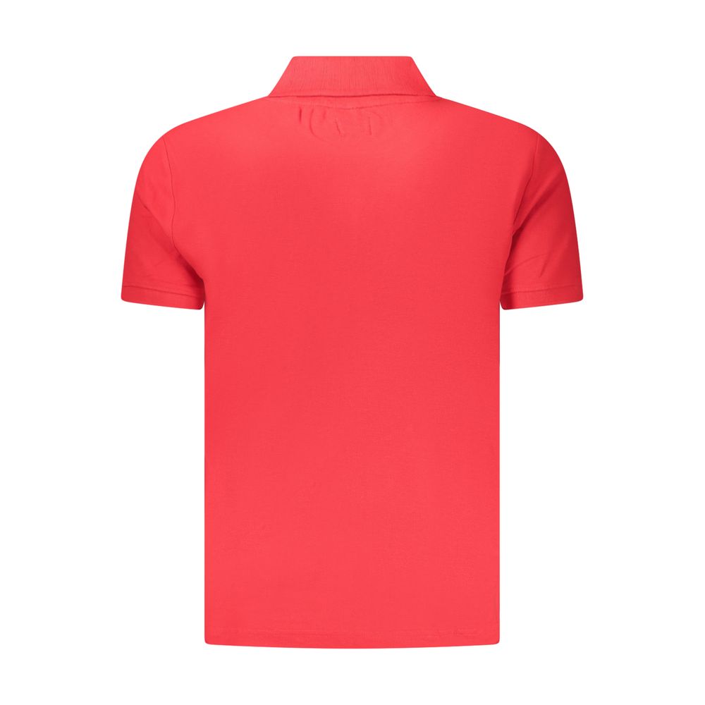 U.S. Grand Red Cotton Men's Polo Shirt