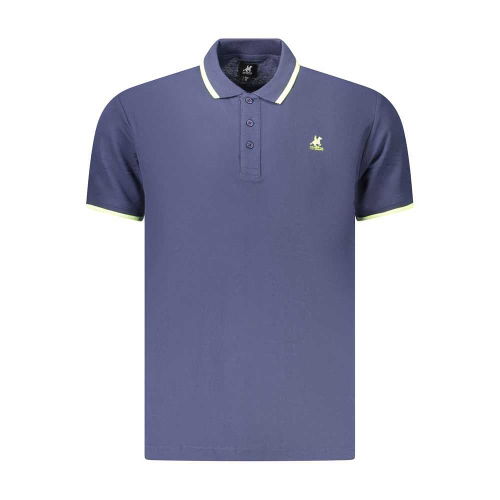 U.S. Grand Blue Cotton Mens Polo Shirt