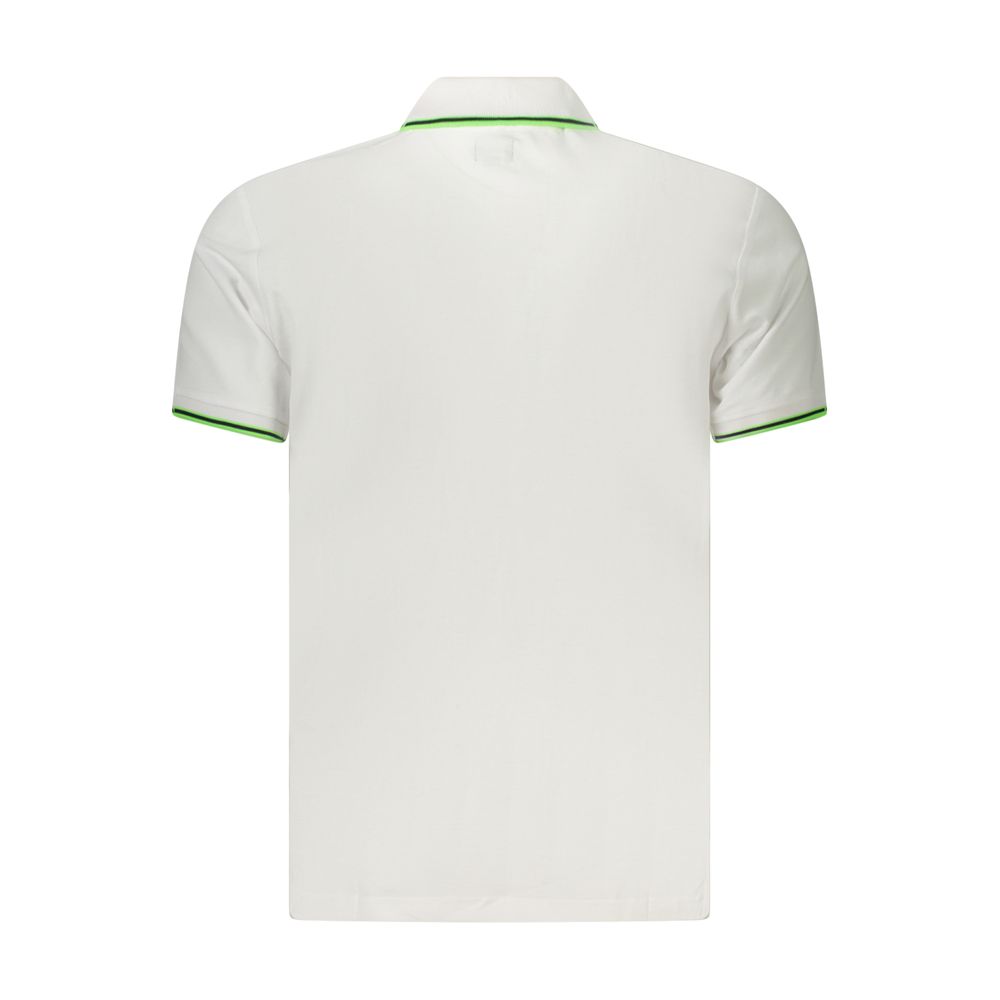 U.S. Grand White Cotton Men's Polo Shirt