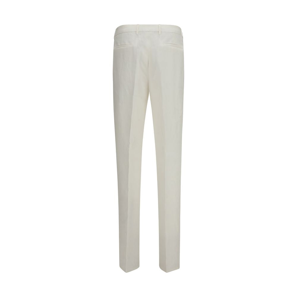 Brunello Cucinelli White Linen Casual Pants