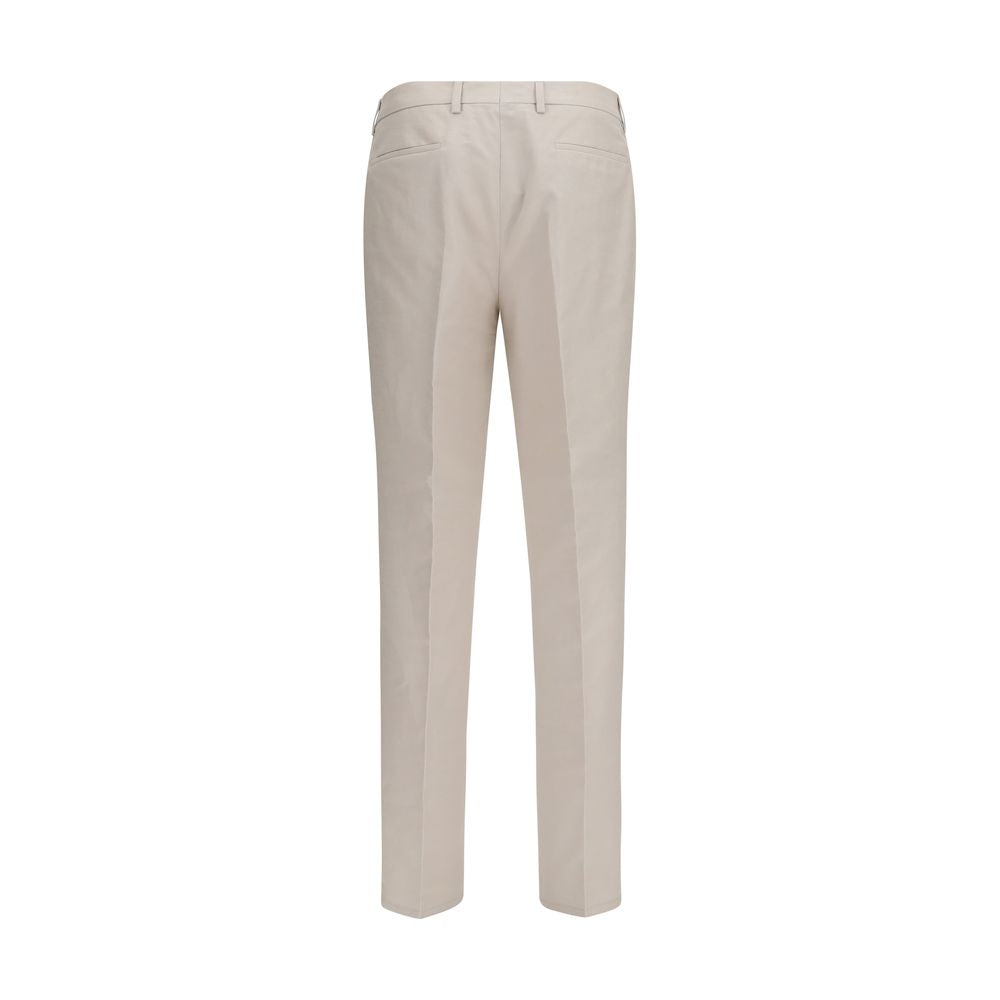 Brunello Cucinelli Beige Cotton Dress Pants
