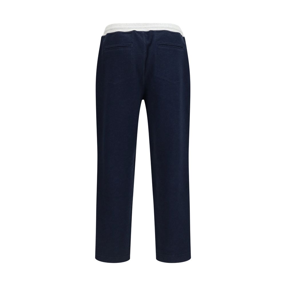 Brunello Cucinelli Blue Cotton Joggers (Workout Pants)